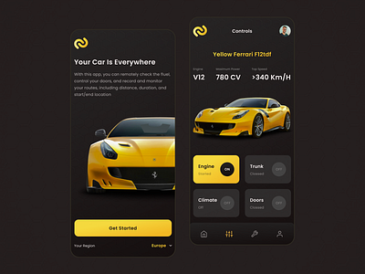 DailyUI#034 - Car Interface 034 app branding car car interface challenge control dailyui design interface mobile ui ux