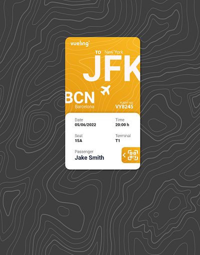 Boarding Pass app boarding branding card concept credit design home illustration mobile pass plane qr ticket ui user ux wallet web