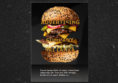 Ad poster advertisment design burger burger ad creative design graphic design poster poster design
