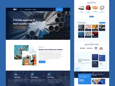 Company Profile for Industrial, Equipment Company company profile equipment factory hardware indonesia industrial machinery manufacturing sales ui uiux design web design website design