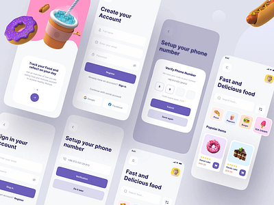 Fast Food App app app ui design fast food food graphic design illustration logo photoshop porfolio ui uiux ux vector web ui