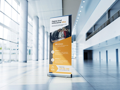 Advertising Roll-up Banner advertising rollup banner banner branding creative banner design graphic design modern roll up rollup banner