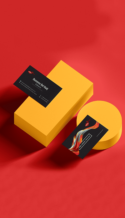 Trend 2022 Business Card app brand design branding business businesscard businesscard2022 card cardesign colors design designcard font2022 freemockup identity design logo mockup red trend2022 unsplash yellow