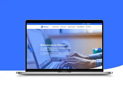 Domeo - Landing page header landing page logo design startup ui ux website