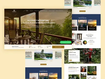Web Design For Mountain Resort accomodation activities airbnb airy bogor experience hotel indonesia luxury mountain nature outdoor resort rooms stay travel uiux web design website design