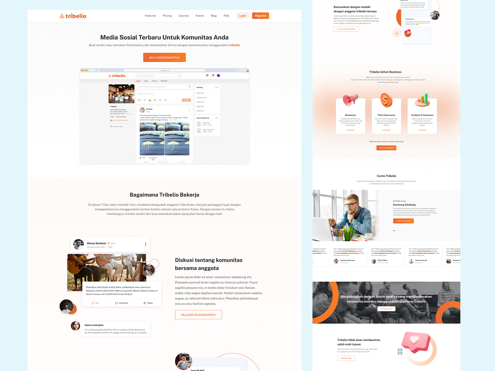 Example of UI Design For Website Or Landing Page