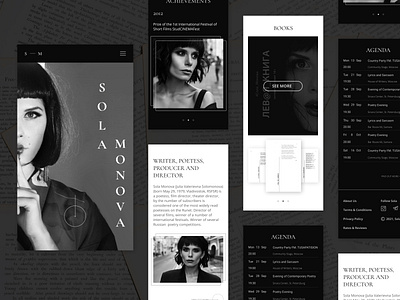 Sola Monova Fansite design graphic design minimal mobile typography ui ux