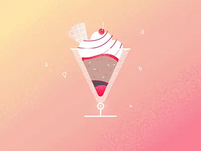 A Sweet Ice Cream 2d adobe after effects animation color creative design flat food gif graphic illustration motion motion design motion graphics portfolio simple texture vector video