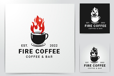 fire coffee logo espresso