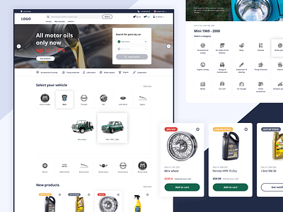 Car parts - eCommerce design project automotive car carparts cars design desktop ecommerce shop ui ux website