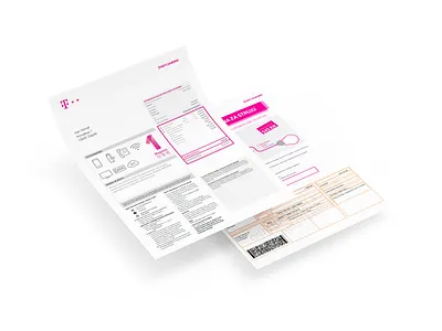 Croatian Telecom Bill Design bill branding croatia graphic design hrvatski invoice redesign tcom telecom telekom tmobile