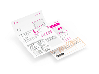 Croatian Telecom Bill Design bill branding croatia graphic design hrvatski invoice redesign tcom telecom telekom tmobile