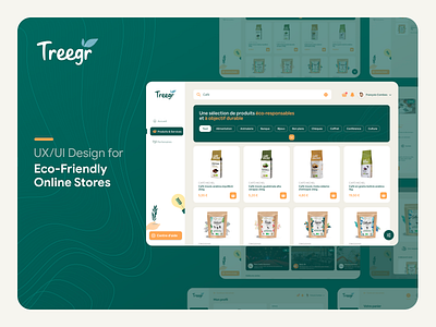 Treegr branding design logo marketplace ui uiux web