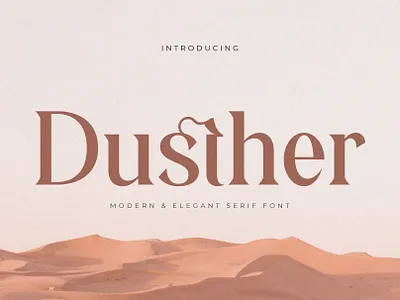 Dusther - Modern Serif Font display font font logo font logotype luxury font modern font sans serif serif serif font typeface typography
