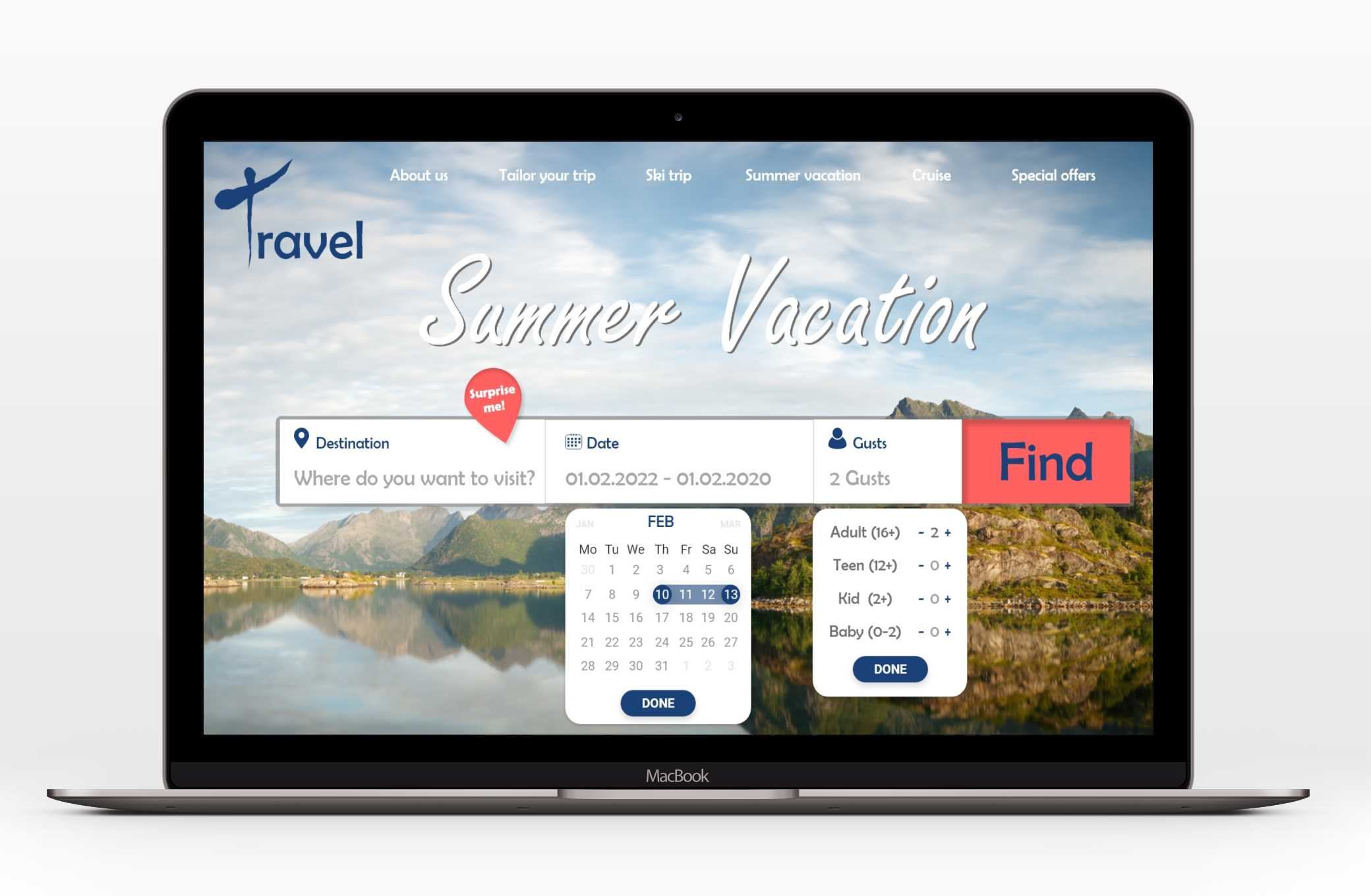 summer Landing Page #003 003 dailyui design landing page summer ui