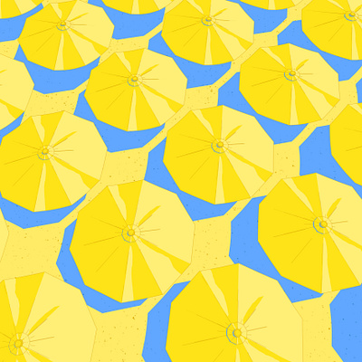 Umbrellas digital art digital illustration editorial art illustration minimalism pop art summer