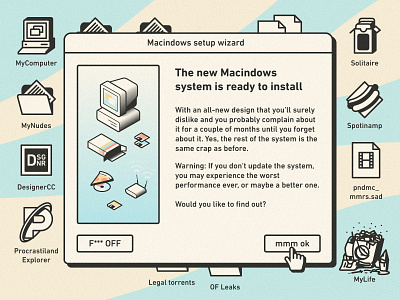 macindows_is_back.idc 00s 90s computer funny gradient icons illustration macindows macintosh retro ui ux vintage windows