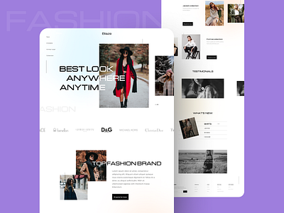 Blaze - Fashion store beautiful cloth clothing clothing company fashion landing page fashion wear fashion website homepage landing page modern online shop outfit style uidesign uiux web design website winter women fashion