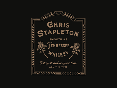 Chris Stapleton TN Whiskey artist merch band merch chris stapleton label western whiskey whiskey label