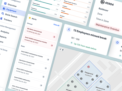 Large Equipment Tracking IoT Solution asset tracking design equipment tracking figma internet of things iot iot solution large equipment large equipment tracking leverege product product design tracking ui ui design uiux ux design