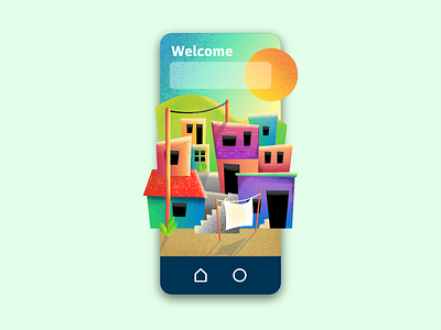 Favela building city favela illustration map ui ux