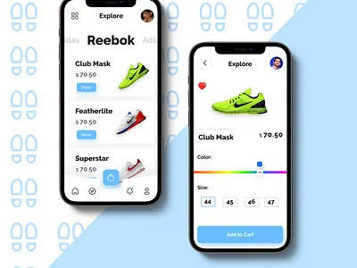 Shoe App | Shopping Cart Illustration app design illustration shoe shopping ui userinterface ux