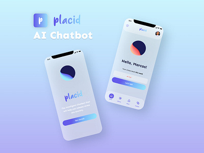 AI Chatbot app - concept design 3d app chatbot design glassmorphism graphic design illustration mobile responsive ui ux