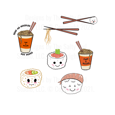 Sushi and nudes! design elements graphic design hand drawn icons illustration sushi