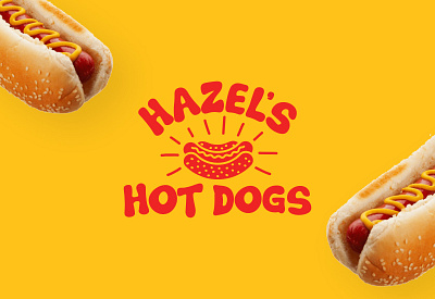 Hazel's Hot Dogs hot dog logo