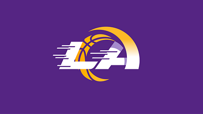 Lakers / Rams branding design illustration illustrator logo sports typography vector