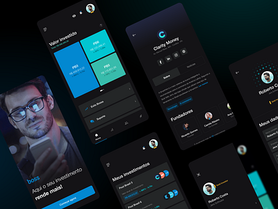 Boss Invest app boss design finance financial founds interface invest investing layout money profile saves ui ui design ux