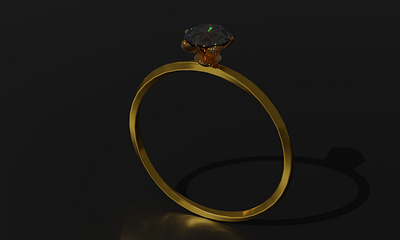 Golden Jewelry Ring with Diamond and Design 3D print model 3d 3d print art blender brilliant design diamond fashion gold golden high poly jewel jewelry luxury ring woman