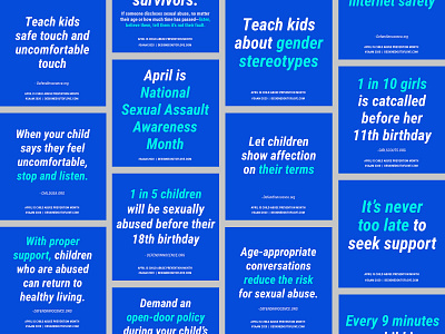 Sexual Assault Awareness Month (SAAM) campaign awareness educate kids empower kids non profit prevention protect kids saam sexual assault awareness month