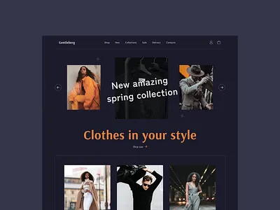 Gentleberg store banner design hero shop store ui ux web