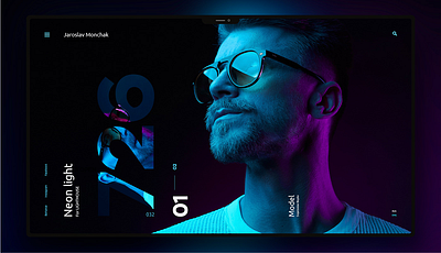 Neon Light 3d design ui ux