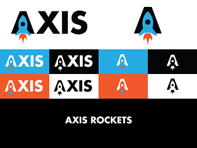 AXIS ROCKETS brand identity branding design identity logo logo design typography