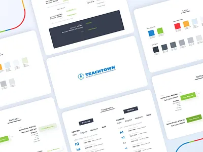 TeachTown - Styleguide branding clean design flat graphic design identity illustration logo styleguide ui vector website design website redesign