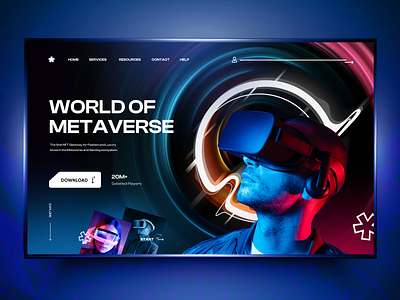 METAVERSE - Web Design creative metaverse neon nfts product design typographi ui uidesign ux uxdesign web design