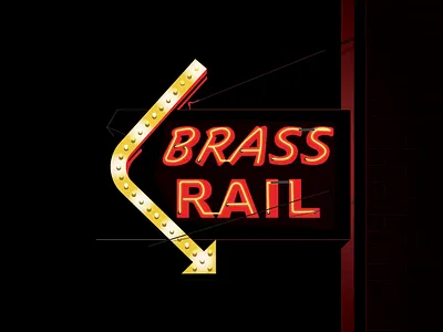 Brass Rail illustration kansas neon punk rock sign