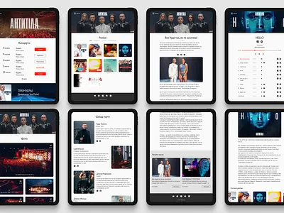 Music band corporate website band branding corporate design figma homepage music ui ux web