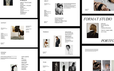 Format Studio - Portfolio Template about page book branding design editorial ethos graphic design mockup portfolio presentation publication template typography web page