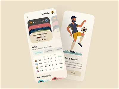 Soccer App app app design application branding color colour design football illustration live sports app logo soccer soccer app sport app sports typography ui user interface design ux website