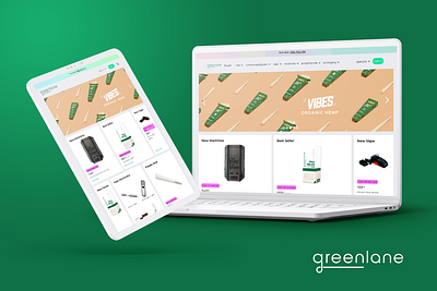 Greenlane Holdings Ecommerce Website Redesign amazon cannabis ecommerce mockup responsive design ui ux web design webflow