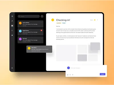 Minimalist Inbox account clean design email gradient graphic design inbox message minimalist modern notification sleek social ui ux
