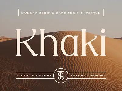 Khaki beautiful branding classic clean colorful creative desert design display elegant font font family khaki minimal modern modern font sans serif serif trending typeface