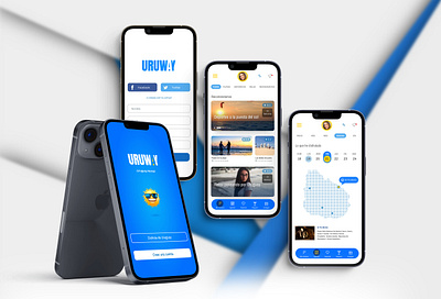 URUWAY (tourism in Uruguay) branding country graphic design latinamerica logo mobile design travel ui urugay ux