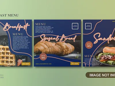 Breakfest branding food graphic design template