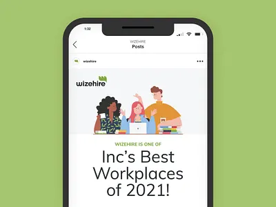 WizeHire Best Workplaces of 2021 character character design design graphic design illustration instagram social media vector