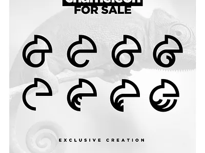 Chameleon Logo For Sale / Logo Idea / Minimal Logo cameleon chameleon logo idea design graphic designs graphics illustration logo logos minimal logo modern illustrations