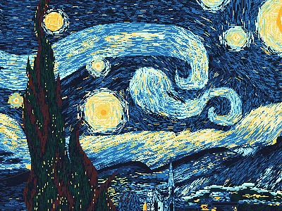 Starry Night illustration
